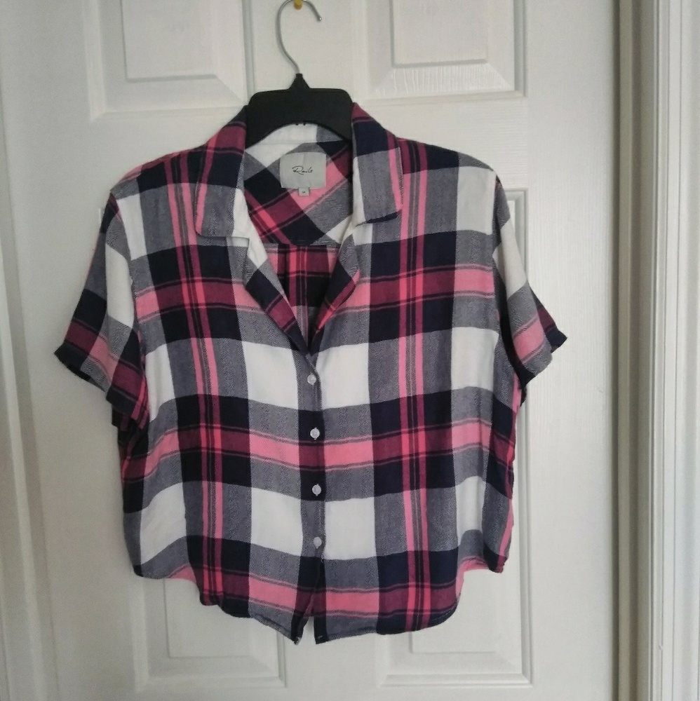 Rails Button Down Cropped Shirt - image 2